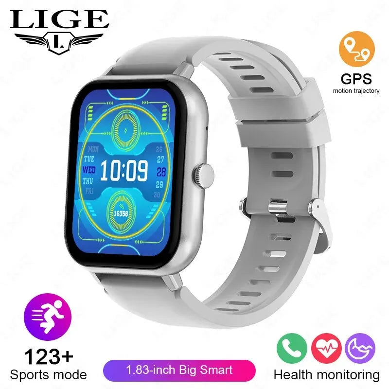 LIGE 2024 Bluetooth Calling Smart Watch For Men Women Full Touch Screen Sports Fitness Watch Man Smart Watches Women Smartwatch