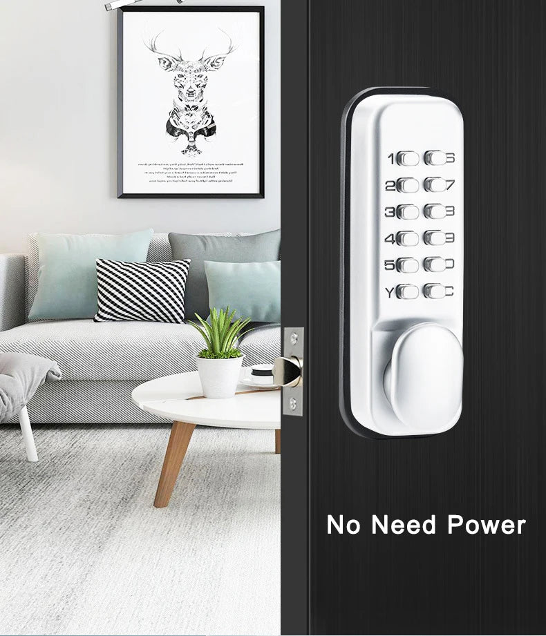 Waterproof Mechanical Password Code Number Single Latch Lock For Outdoor Wooden Door