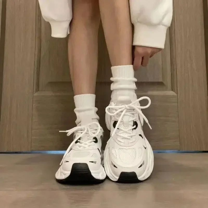 Women's White Luxary Sneakers 2024 Mesh Breathable Shoes for Women Summer Sports Running Casual Ladies Fitness Vulcanize Shoes