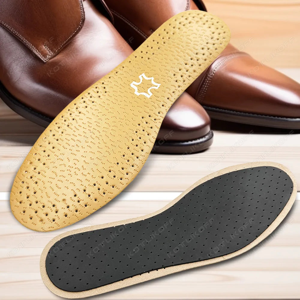 Ultra Thin Breathable Leather Shoe Insoles For Women Men Business Shoes Pads Soft  Absorb Sweat Deodorant ReplacementInner Soles