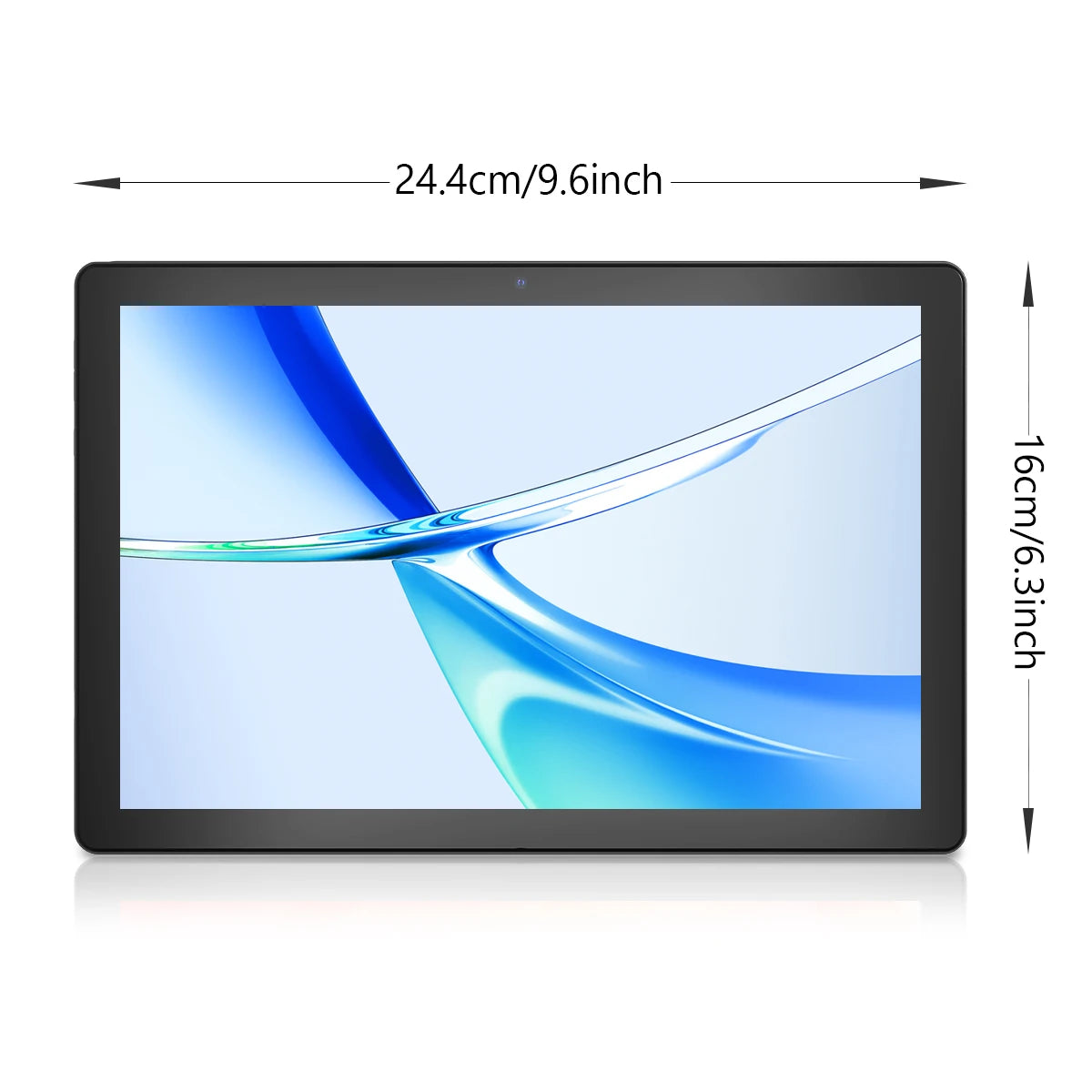 BAKEN Android 15 tablet, 10-inch, 12 (3+9)GB RAM + 64GB ROM, quad-core, 6000mAh battery, includes a free protective case