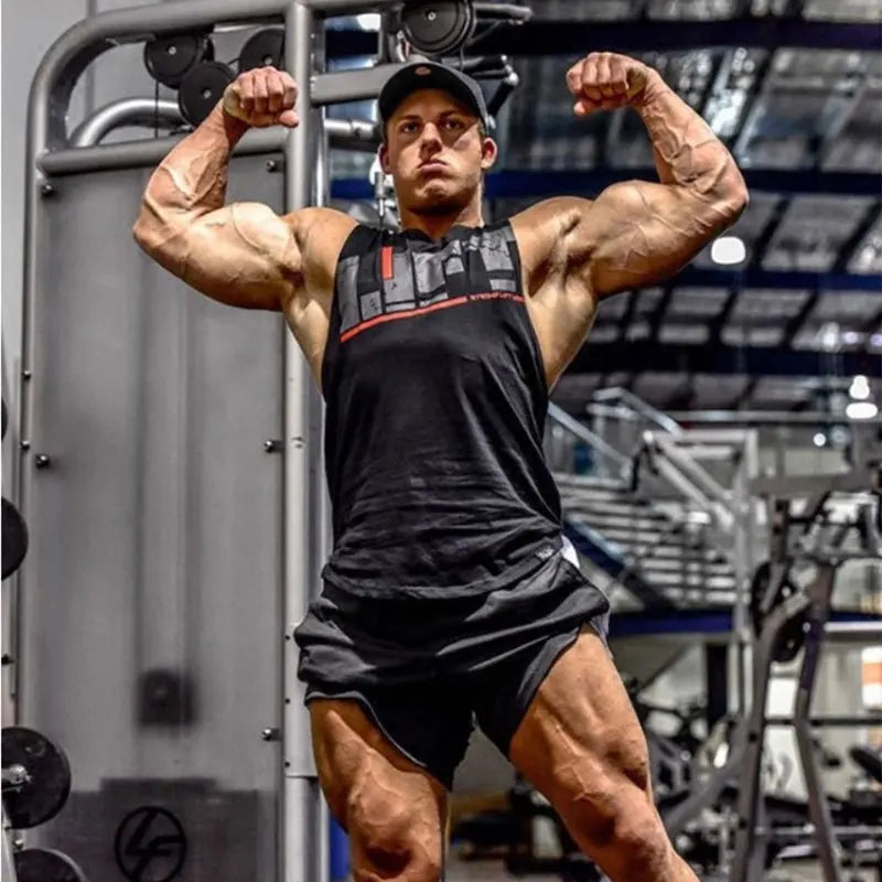 New Gym Sleeveless Clothing Men Bodybuilding and Fitness Tank Top Vest Sportswear Undershirt muscle workout Singlets Gym shirt
