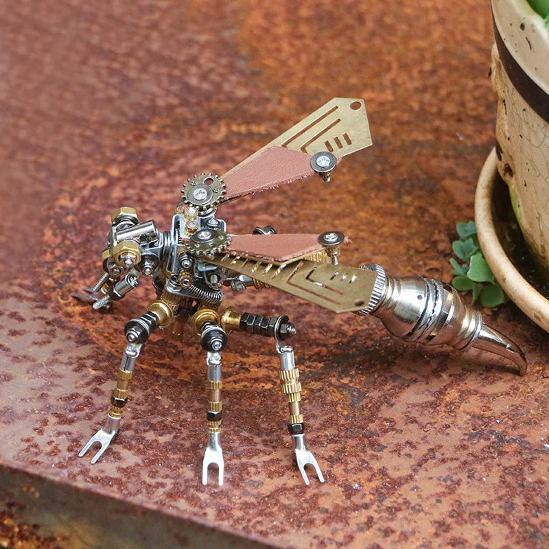 Mechanical Insect Iron Metal DIY Building Blocks 3D Three-Dimensional Assembly Model Puzzle toys Birthday Gift for Kid Adult