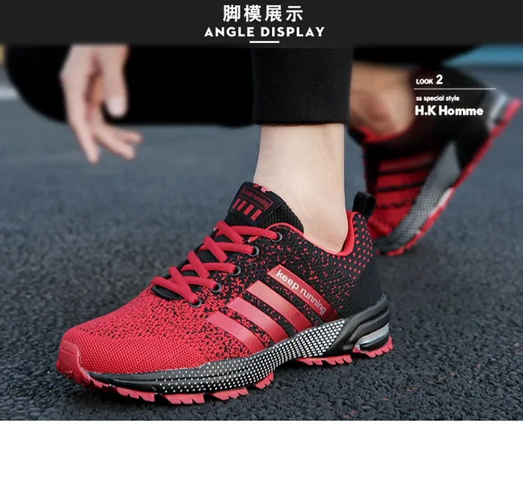High Quality Men's Sneakers Outdoor Comfortable Lightweight Mesh Breathable Running Shoes Couple Soft Sole Fitness Shoes 2026