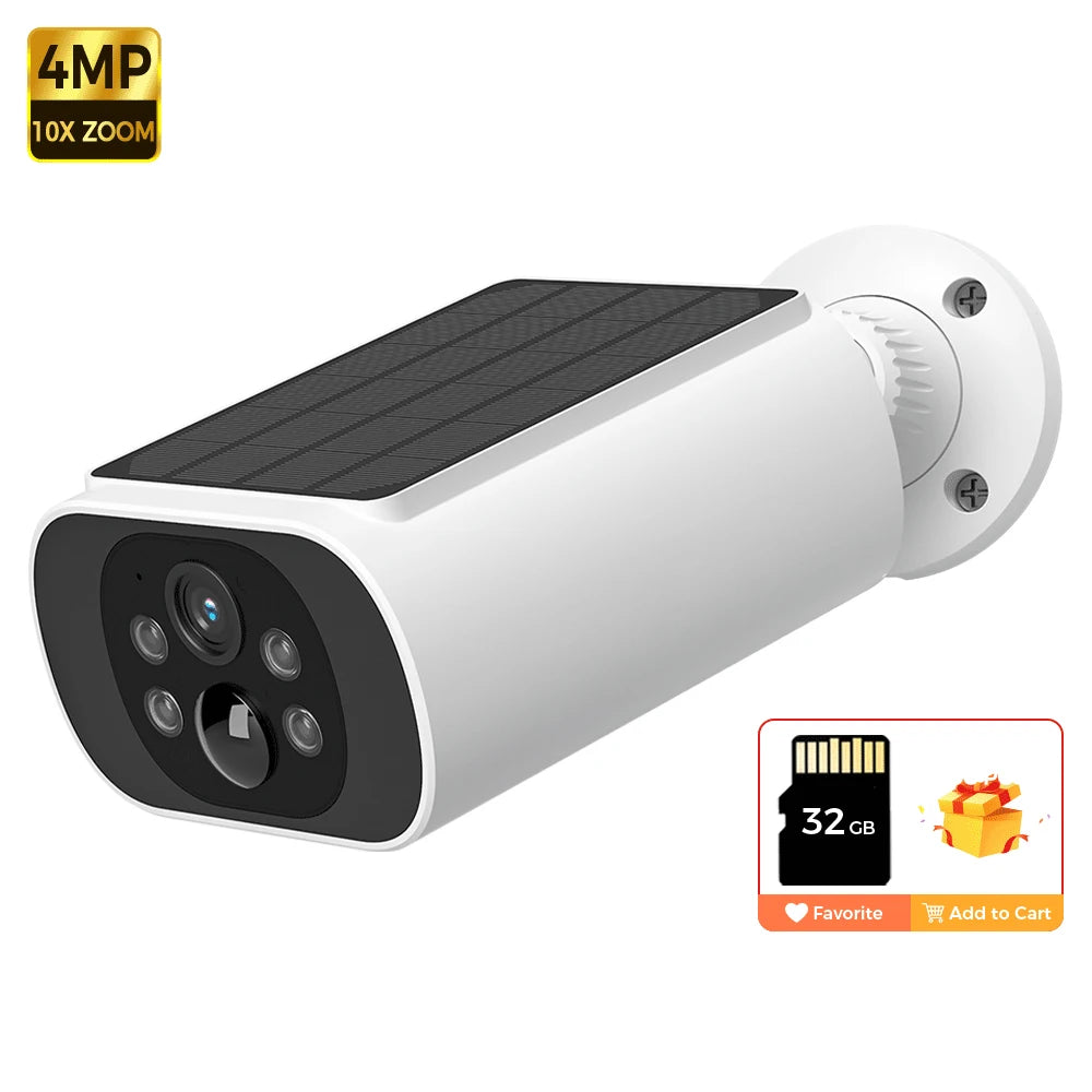 ALEVIO Solar Camera Outdoor WIFI  Wireless Security Cam 2.5K Ultra Standby Time PIR Light Color Night Vision AI Detect CCTV Cam