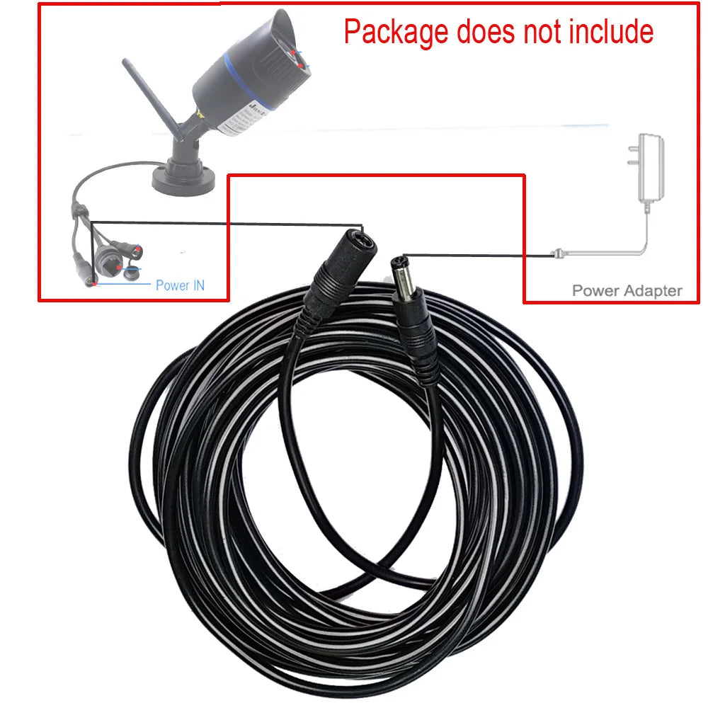 10M/ 5M 5.5mm*2.1mm DC Power Connector Extension Cord Jack Adapter Lead Cable DC Female Male Extension External Plug