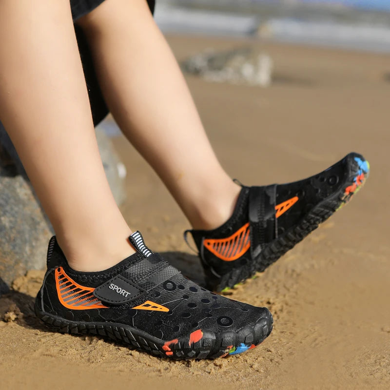 Children Boys And Girls Beach Quick Diving Shoes Qianjiang Swimming Shoes Indoor Fitness Floor Shoes Bathroom Shoes 28-38#