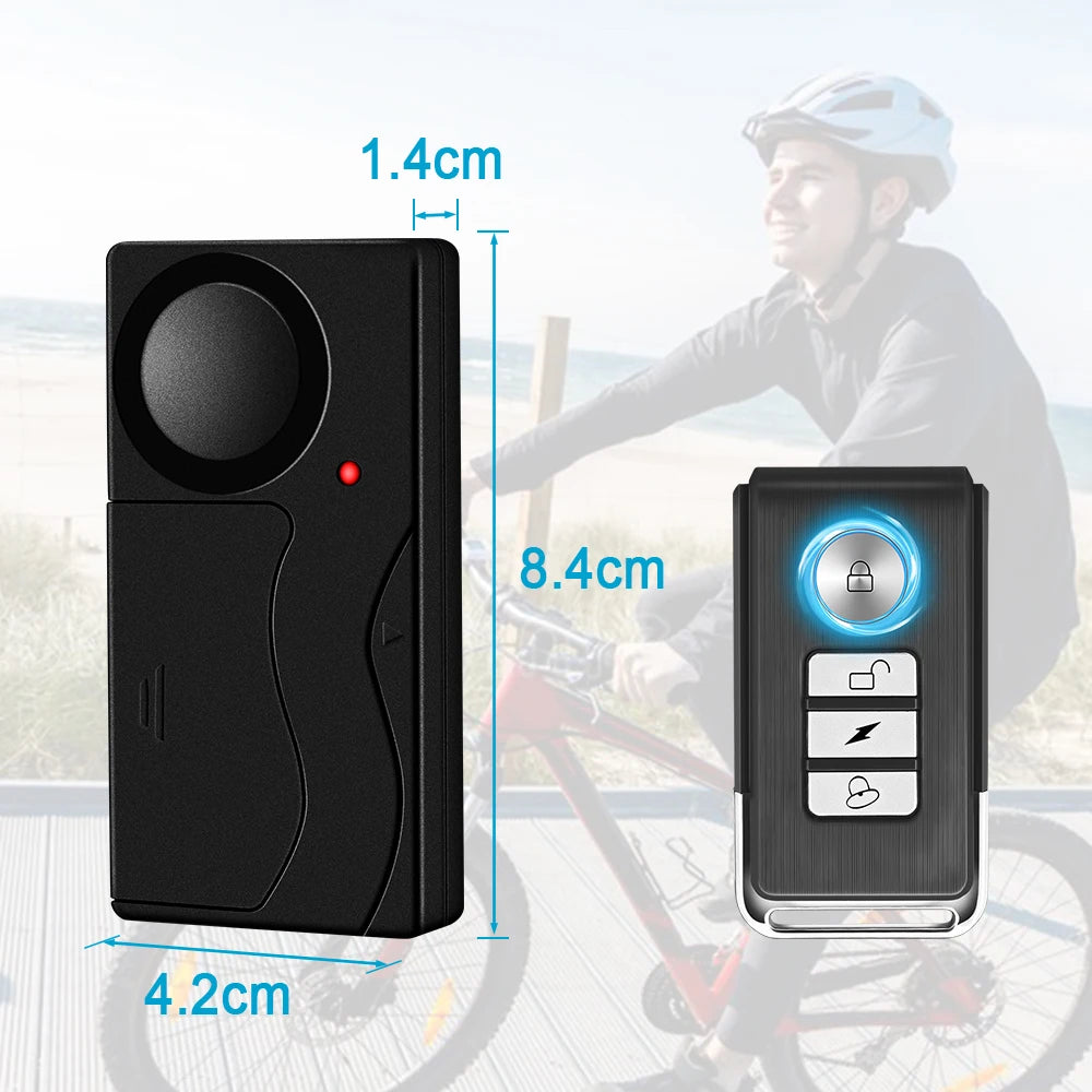 Wireless Door Window Vibration Sensor Alarm 110dB Anti-theft Remote Control Detectors Home Security Alarm System
