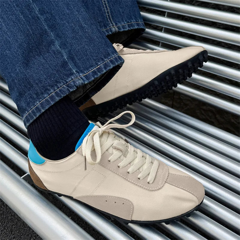 New Women Men High Quality Lace-Up Comfortable Soft Sole Flatsshoes Outdoor Casual Breathable Sneakers Fitness Shoes Male Shoes