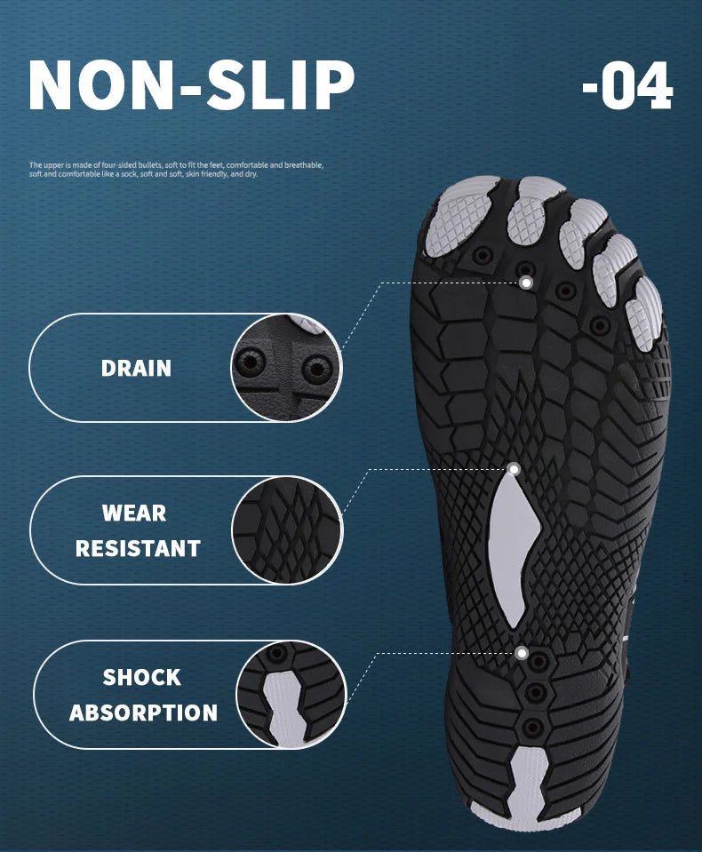 Men Water Shoes Women Wading Sneakers Drainage Barefoot Beach Aqua Shoes Quick Dry Fitness Yoga Shoes Sea Diving Swim Sandals