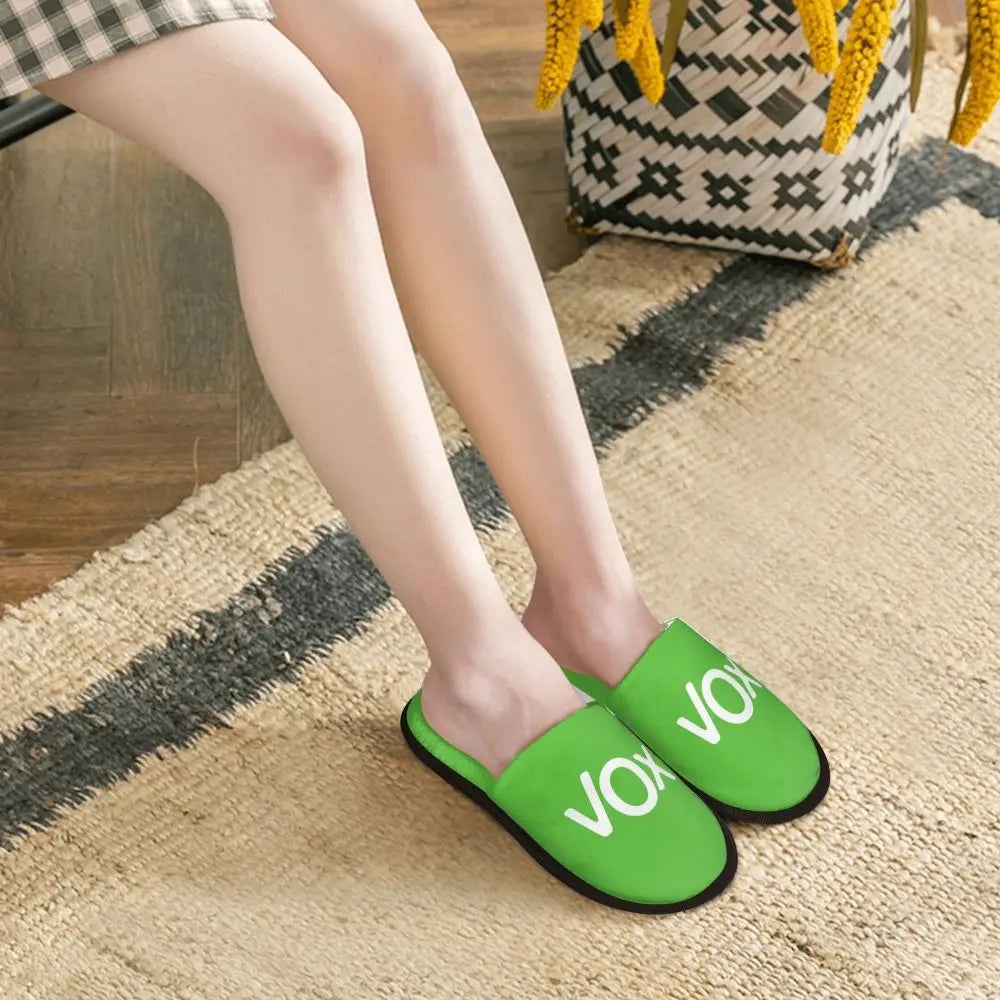 Custom Spain Vox Stripe Flag Soft Scuff With Memory Foam Slippers Women Spanish Political Party Spa House Shoes