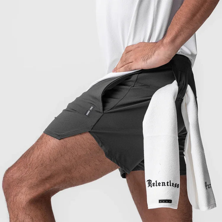 Men's Quick Dry Casual Shorts Running Sports Jogging Basketball Short Pants Male Gym Fitness Bottoms Compression Sweatpants