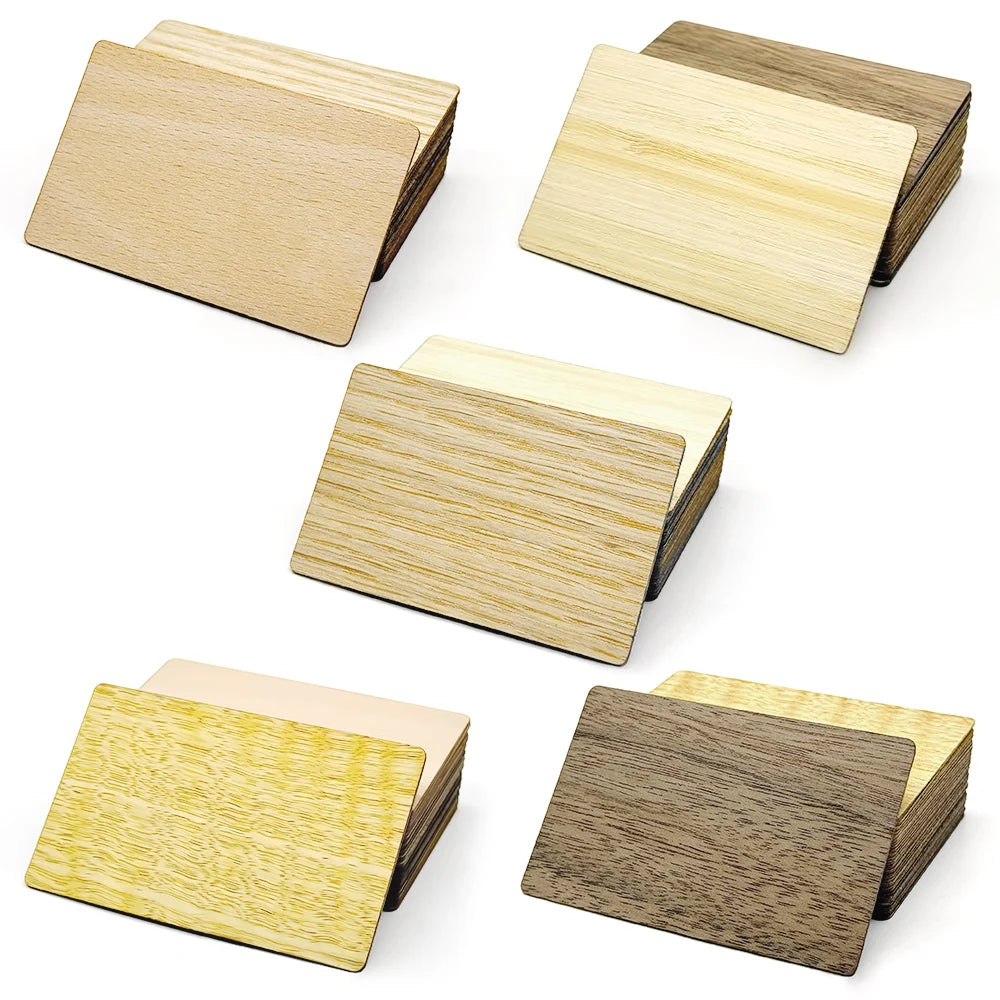 Wooden Card NFC 13.56MHZ RFID Tag 504Bytes 215Nt/ag Chip Membership Contactless Business Gift Social Recognition Lasercard