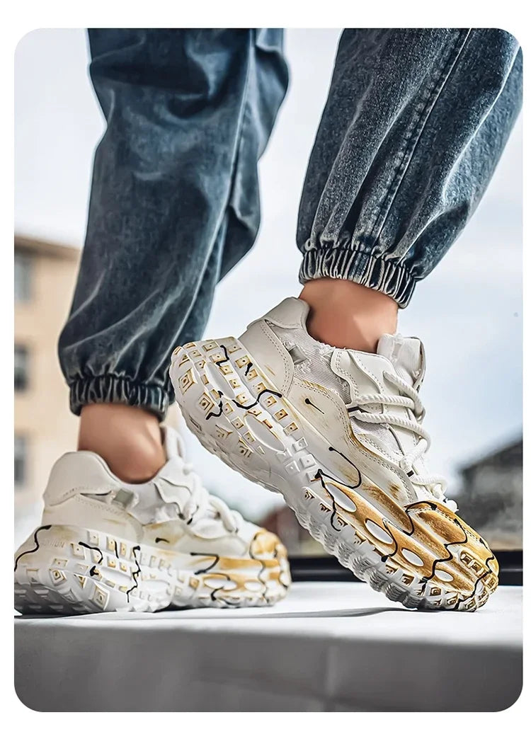 Men's Casual Shoes 2025 Shockproof Comfortable Outdoor Running Fitness Training Exercise Sneakers Size 39-44 Hot Sale Retro