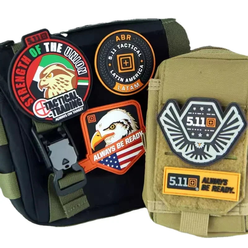 3D Tactical Military Patches PVC Fitness Armband Vests Hats Badges Soft Rubber Sword Cat Bear Morale Hook Loop Applique Emblem