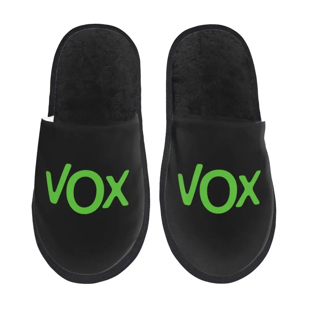 Custom Spain Vox Stripe Flag Soft Scuff With Memory Foam Slippers Women Spanish Political Party Spa House Shoes