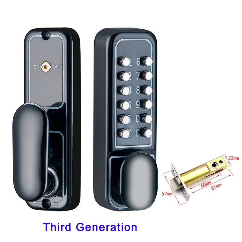 Waterproof Mechanical Password Code Number Single Latch Lock For Outdoor Wooden Door