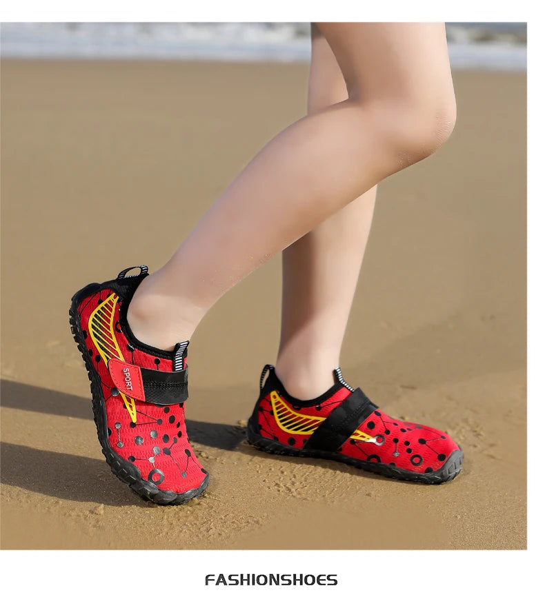 Children Boys And Girls Beach Quick Diving Shoes Qianjiang Swimming Shoes Indoor Fitness Floor Shoes Bathroom Shoes 28-38#