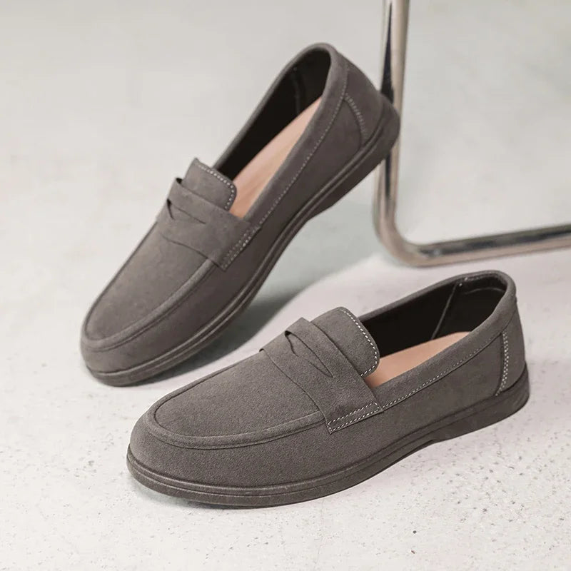 Genuine Leather Men Casual Shoes Luxury Brand Breathable Slip on Black Driving Shoes Moccasins Plus Size 39-45 Soft Men Loafers