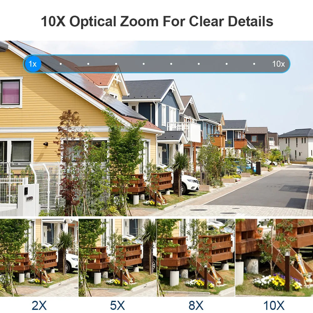 LS VISION 10K 20MP Four Screens WiFi PTZ Camera 10X Optical Zoom Auto Tracking Humanoid Detection CCTV Security Cameras Outdoor