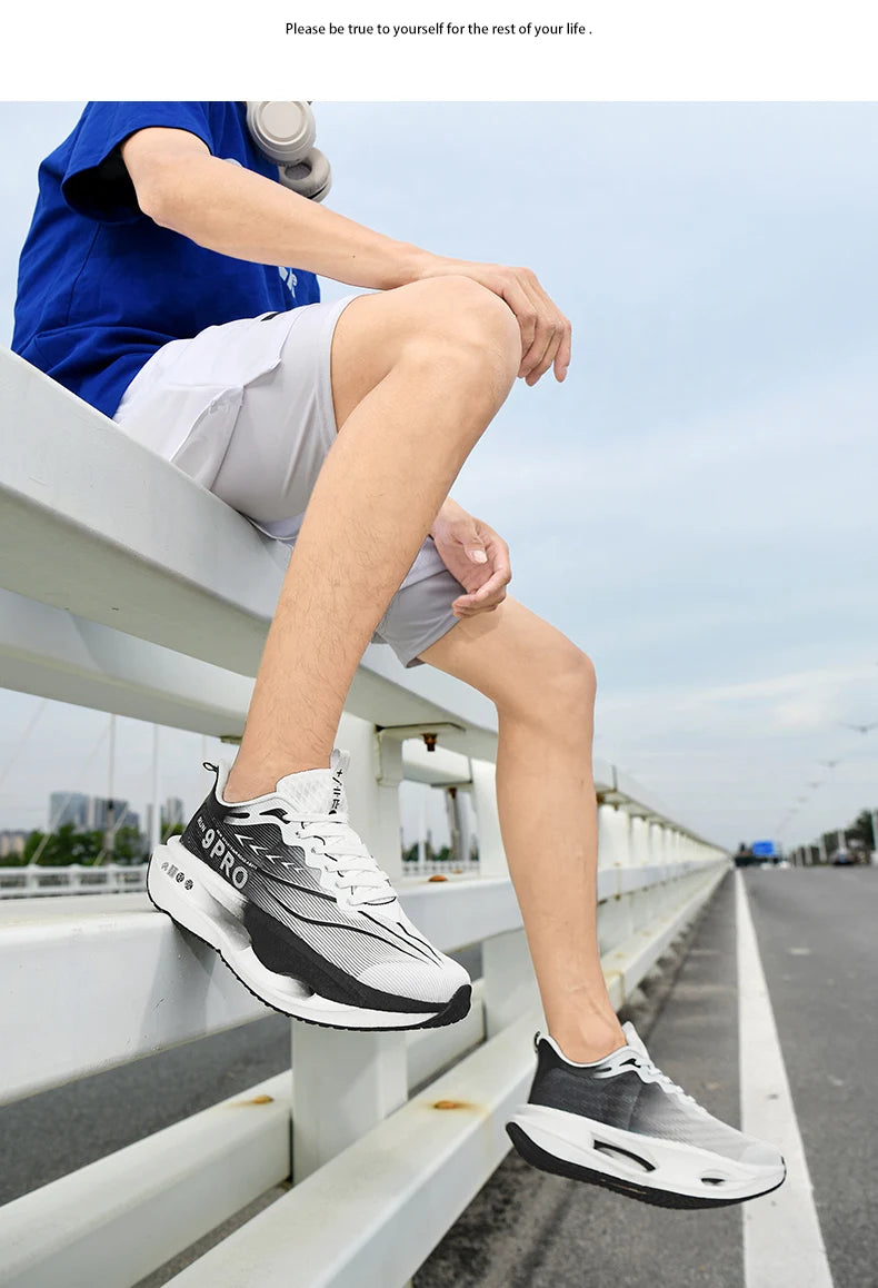 Men's Sneakers 9PRO Carbon Board Skeleton Cushioning Marathon Running Shoes Outdoor Fitness Training Sports Tennis Shoes Women's