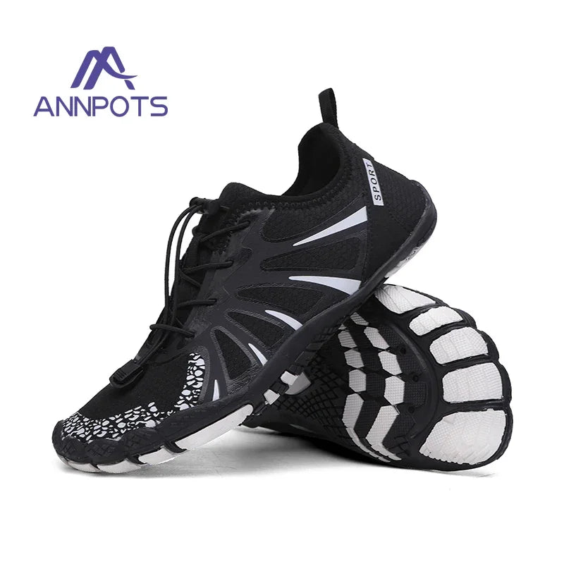 New Couple Water Shoes Aqua Shoes Five-finger Swimming Shoes 35-47 Size Beach Sports Shoes Fashion Men's Fitness Shoes