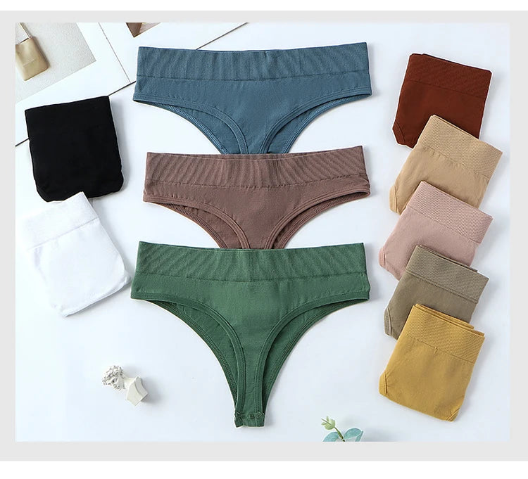 Meet'r Women Sexy Low Waist Underwear Seamless Sports Fitness Panties Female G String High Elastic Lingerie Temptation Briefs