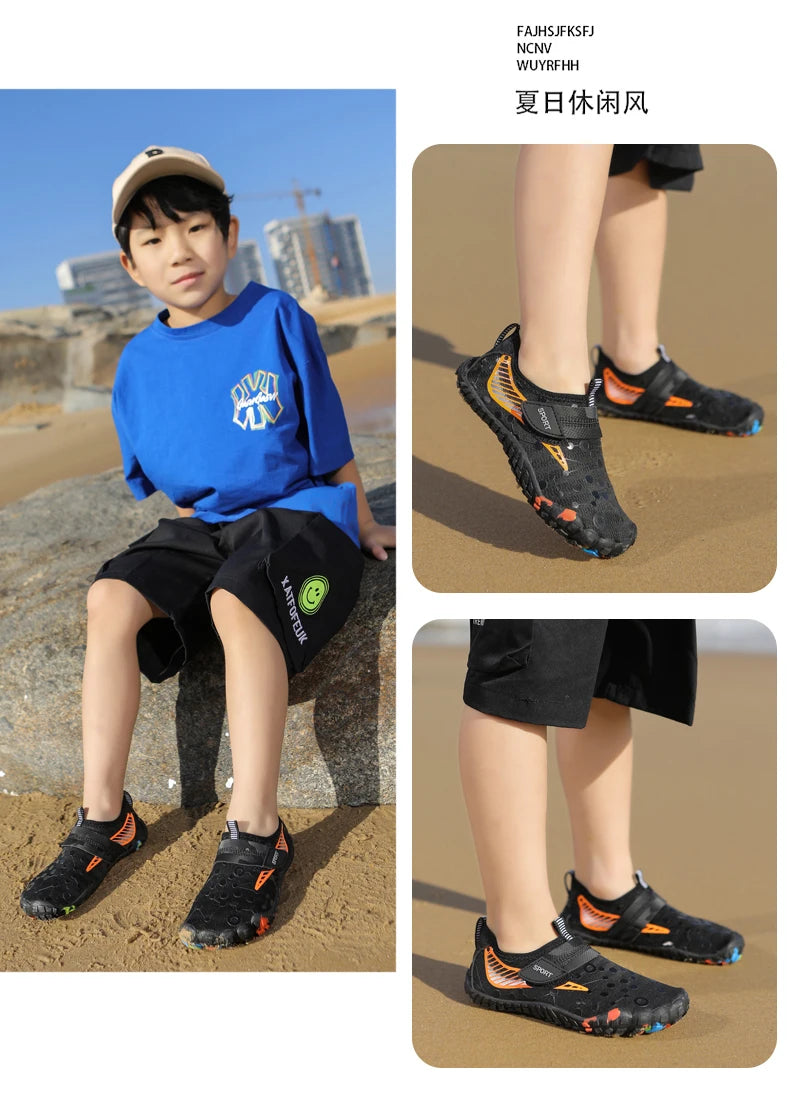 Children Boys And Girls Beach Quick Diving Shoes Qianjiang Swimming Shoes Indoor Fitness Floor Shoes Bathroom Shoes 28-38#