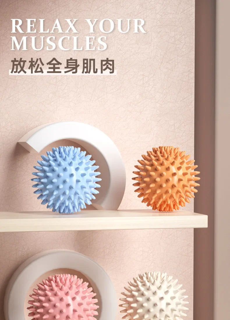 Durable PVC Spiky Massage Ball Trigger Point Sport Fitness Hand Foot Pain Relief Plantar Fasciitis Reliever Hedgehog Balls 6cm