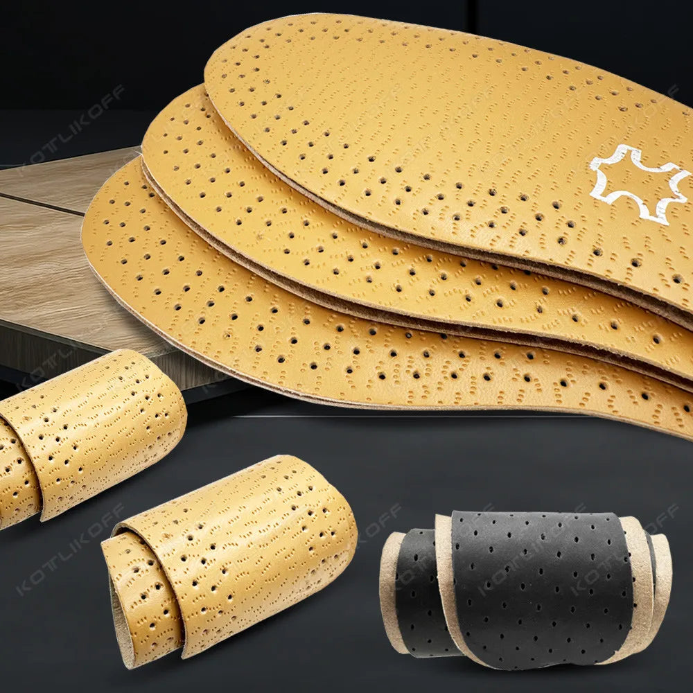 Ultra Thin Breathable Leather Shoe Insoles For Women Men Business Shoes Pads Soft  Absorb Sweat Deodorant ReplacementInner Soles