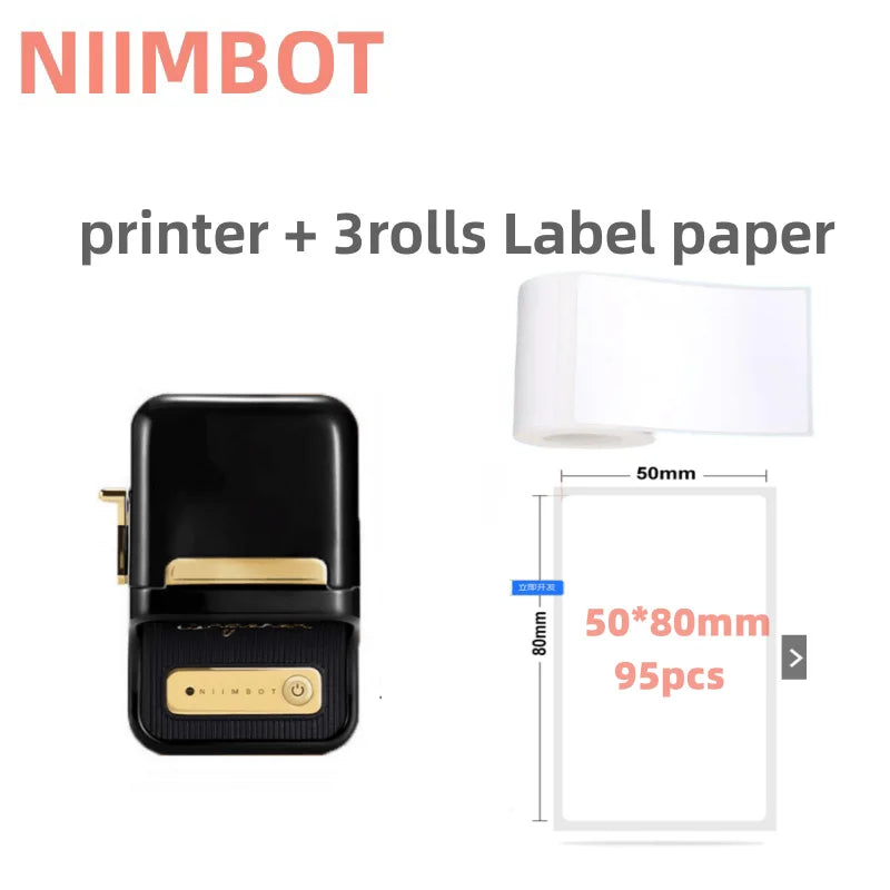 NIIMBOT B21 Label Printer Portable Wir-eless Bluetooth Thermal Label Maker Sticker Printer Label paper