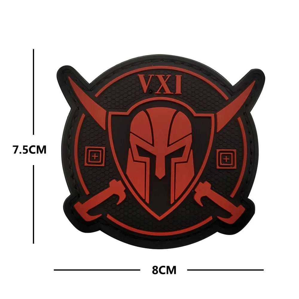 3D Tactical Military Patches PVC Fitness Armband Vests Hats Badges Soft Rubber Sword Cat Bear Morale Hook Loop Applique Emblem