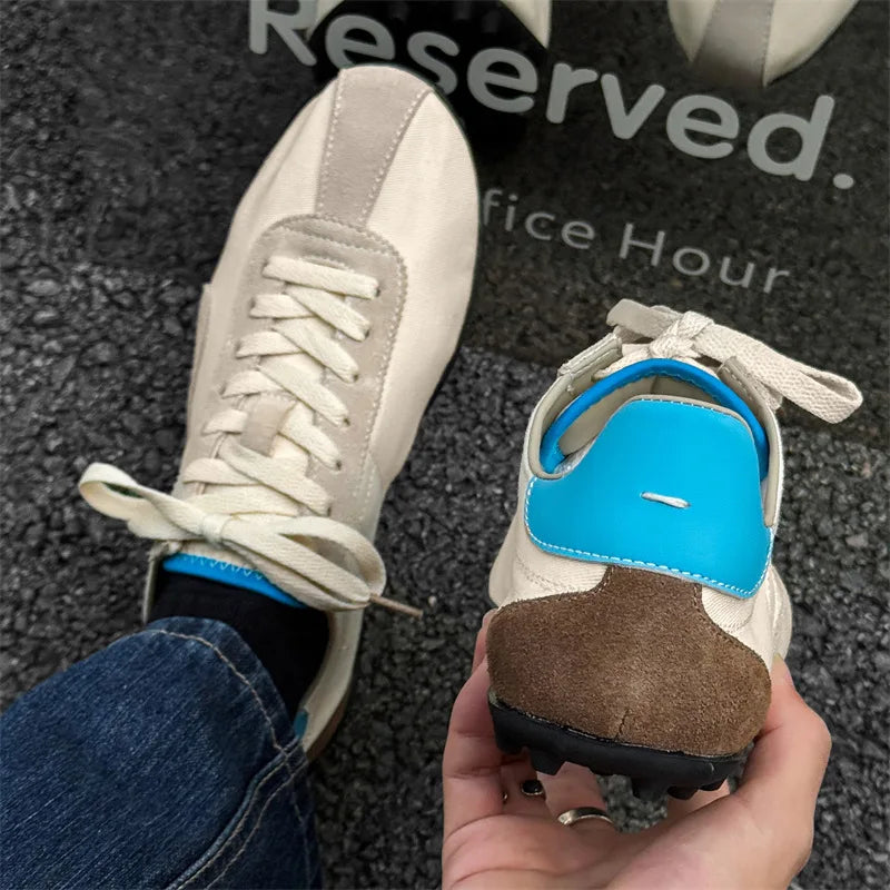 New Women Men High Quality Lace-Up Comfortable Soft Sole Flatsshoes Outdoor Casual Breathable Sneakers Fitness Shoes Male Shoes