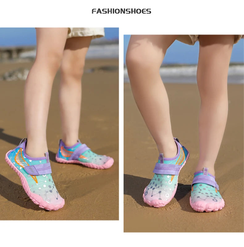 Children Boys And Girls Beach Quick Diving Shoes Qianjiang Swimming Shoes Indoor Fitness Floor Shoes Bathroom Shoes 28-38#