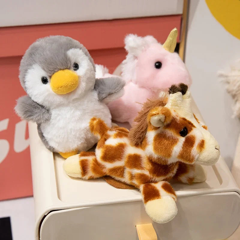 10 Kinds Of Animals Plush Toys With Magnets Can Stand On Your Shoulder Cartoon Cute Stuffed Dolls Birthday Gifts For Kids