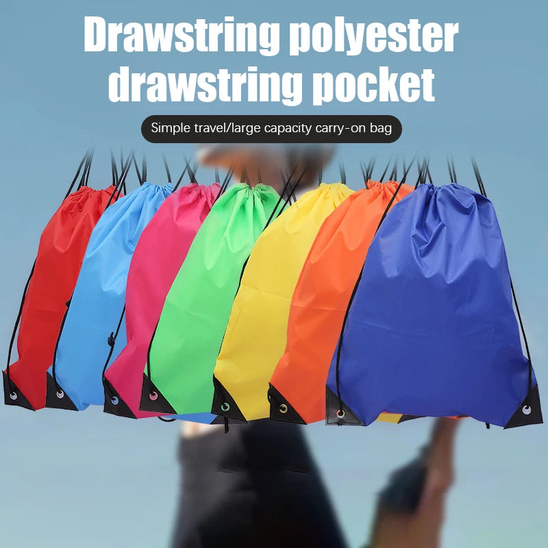 Outdoor Drawstring Gym Bag Travel bag String Bags Swimming Pool Clothes Shoes Storage Waterproof Packaging Pocket Unisex Fitness