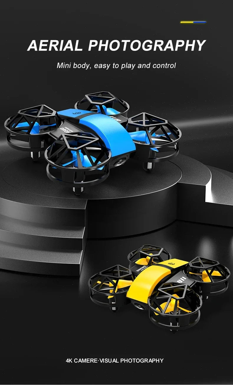 D12 Mini Drone 4k Profession HD Wide Angle Camera 1080P WiFi FPV Drone Camera Height Keep Drones Camera Helicopter Toys Gifts