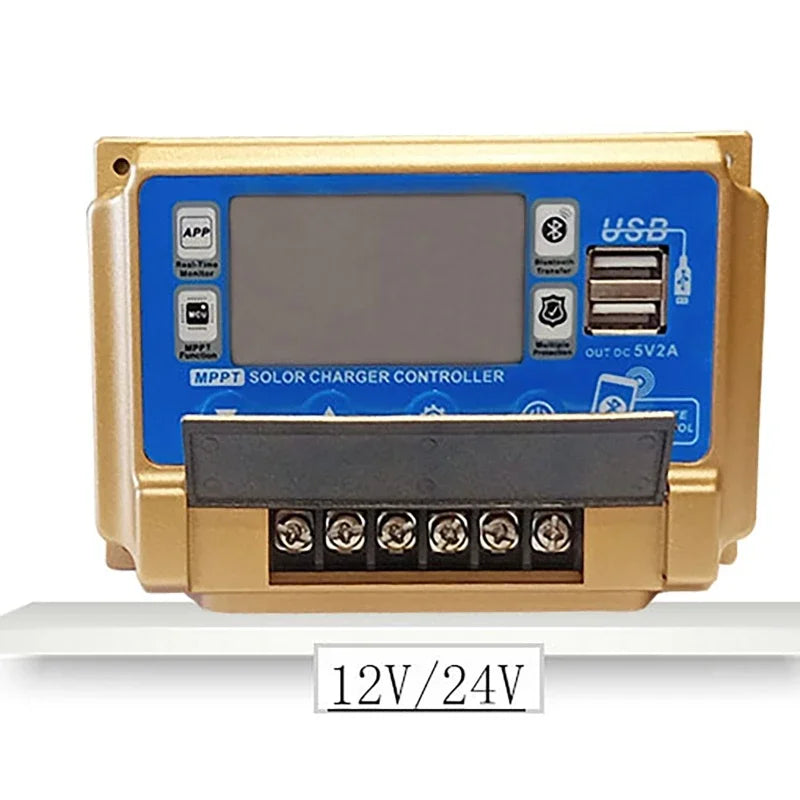 12V/24V 30A 40A 50A 60A High Definition LCD Large Digital Display bluetooth WIFI Solar Charge Controller MPPT Controller Solar