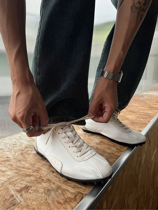 New Women Men High Quality Lace-Up Comfortable Soft Sole Flatsshoes Outdoor Casual Breathable Sneakers Fitness Shoes Male Shoes