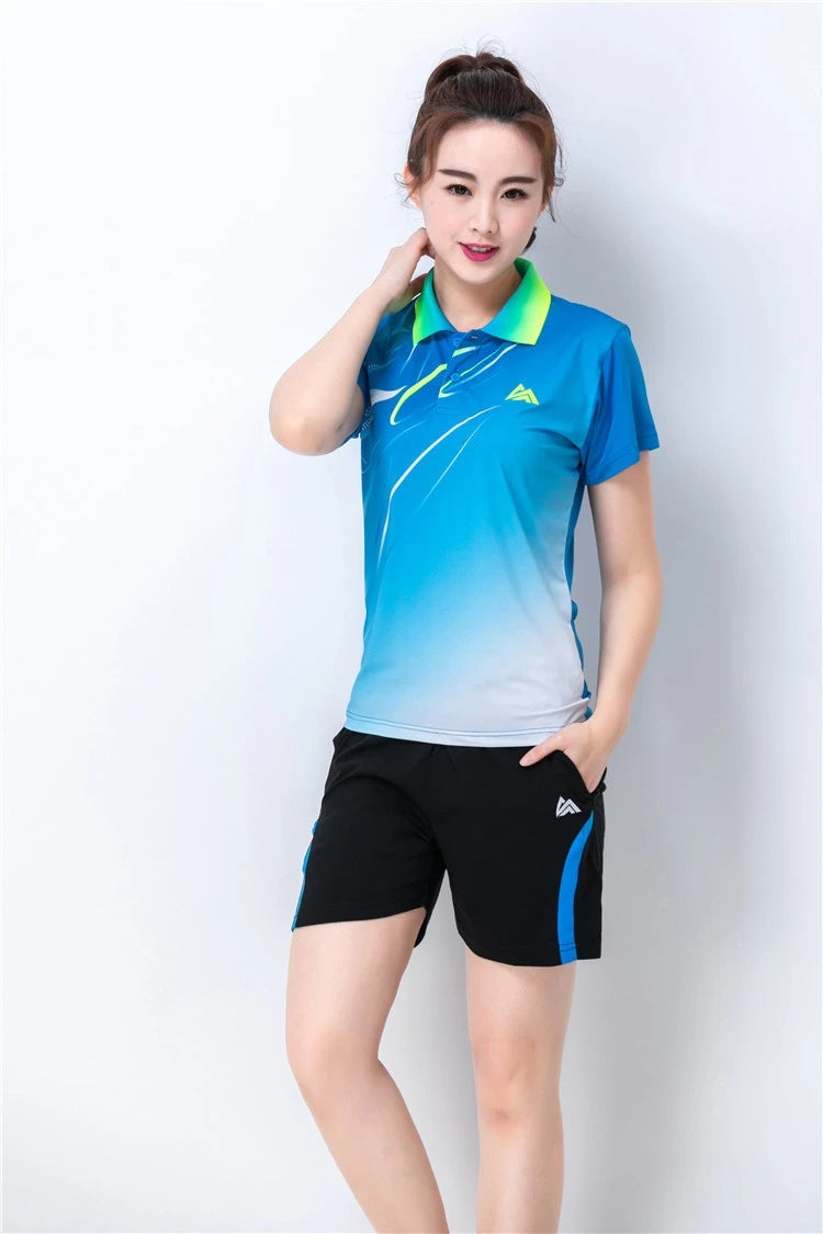 Quick dry Tennis tshirts,badminton sportswear shirt men/women,table tennis V-neckshirt,game clothes custom volleyball shirt 6907
