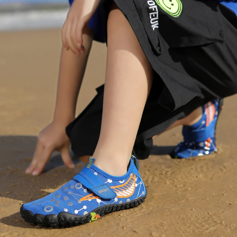Children Boys And Girls Beach Quick Diving Shoes Qianjiang Swimming Shoes Indoor Fitness Floor Shoes Bathroom Shoes 28-38#