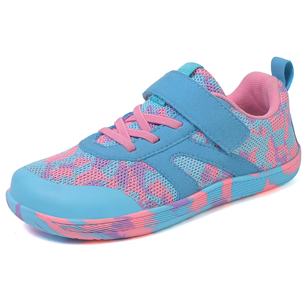 Kids Wide Barefoot Shoes Breathable Minimalist Sports Shoes Lightweight Running Shoes Fitness Trail Running Shoes