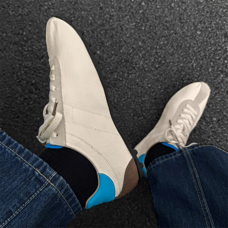 New Women Men High Quality Lace-Up Comfortable Soft Sole Flatsshoes Outdoor Casual Breathable Sneakers Fitness Shoes Male Shoes