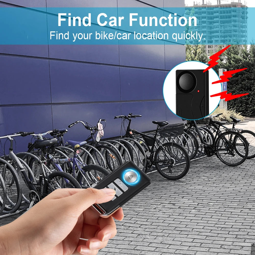 Wireless Door Window Vibration Sensor Alarm 110dB Anti-theft Remote Control Detectors Home Security Alarm System
