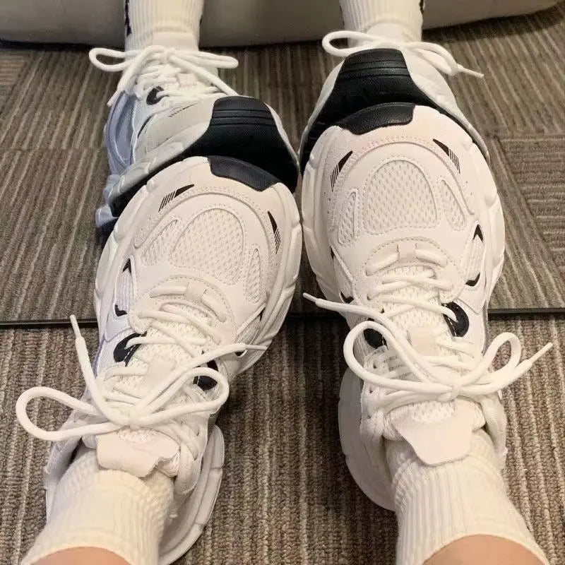 Women's White Luxary Sneakers 2024 Mesh Breathable Shoes for Women Summer Sports Running Casual Ladies Fitness Vulcanize Shoes