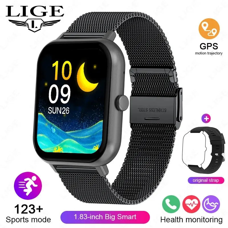 LIGE 2024 Bluetooth Calling Smart Watch For Men Women Full Touch Screen Sports Fitness Watch Man Smart Watches Women Smartwatch