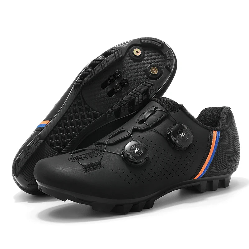 LIANYI July New Double Buckle Cycling Shoes Couple Bicycle Self-Locking SPD Road Bike MTB Cycling Sports Fitness Training Shoes