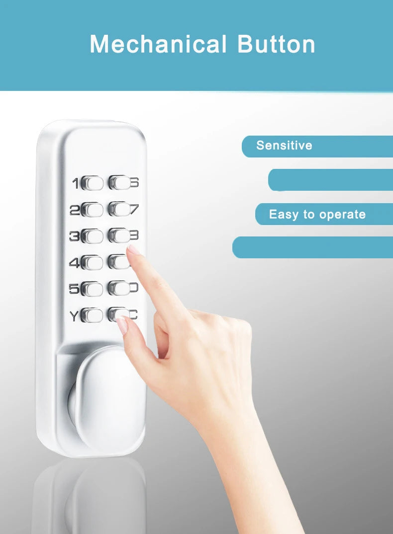Waterproof Mechanical Password Code Number Single Latch Lock For Outdoor Wooden Door