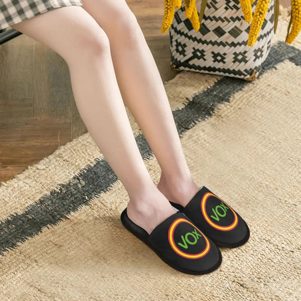 Custom Spain Vox Stripe Flag Soft Scuff With Memory Foam Slippers Women Spanish Political Party Spa House Shoes