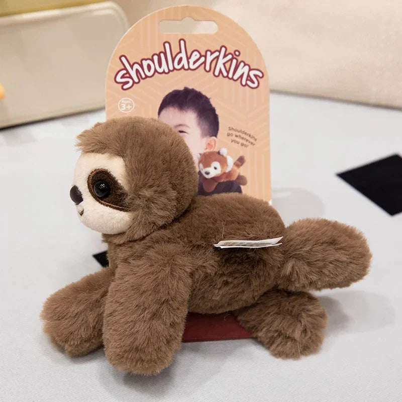 10 Kinds Of Animals Plush Toys With Magnets Can Stand On Your Shoulder Cartoon Cute Stuffed Dolls Birthday Gifts For Kids